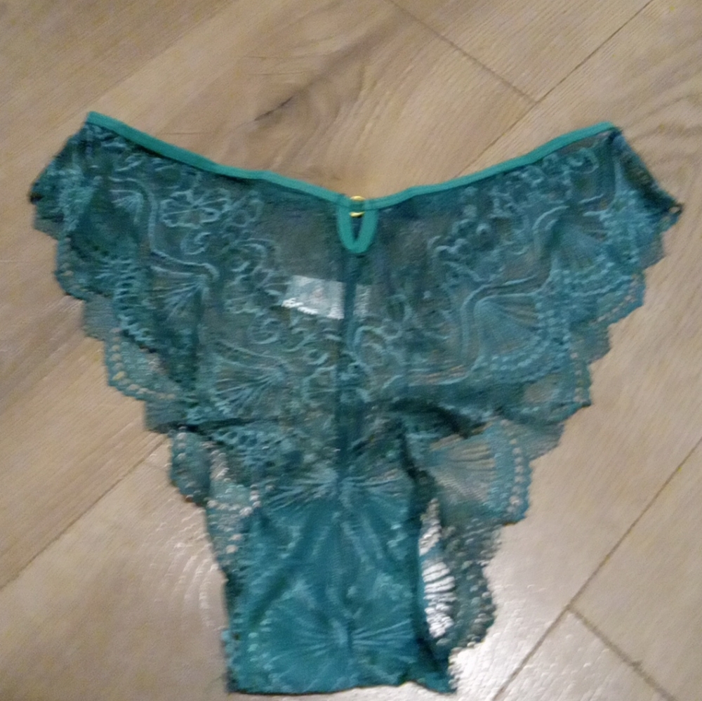 Knotty knickers- Forest Green Lacie-Lace Cheekies-L